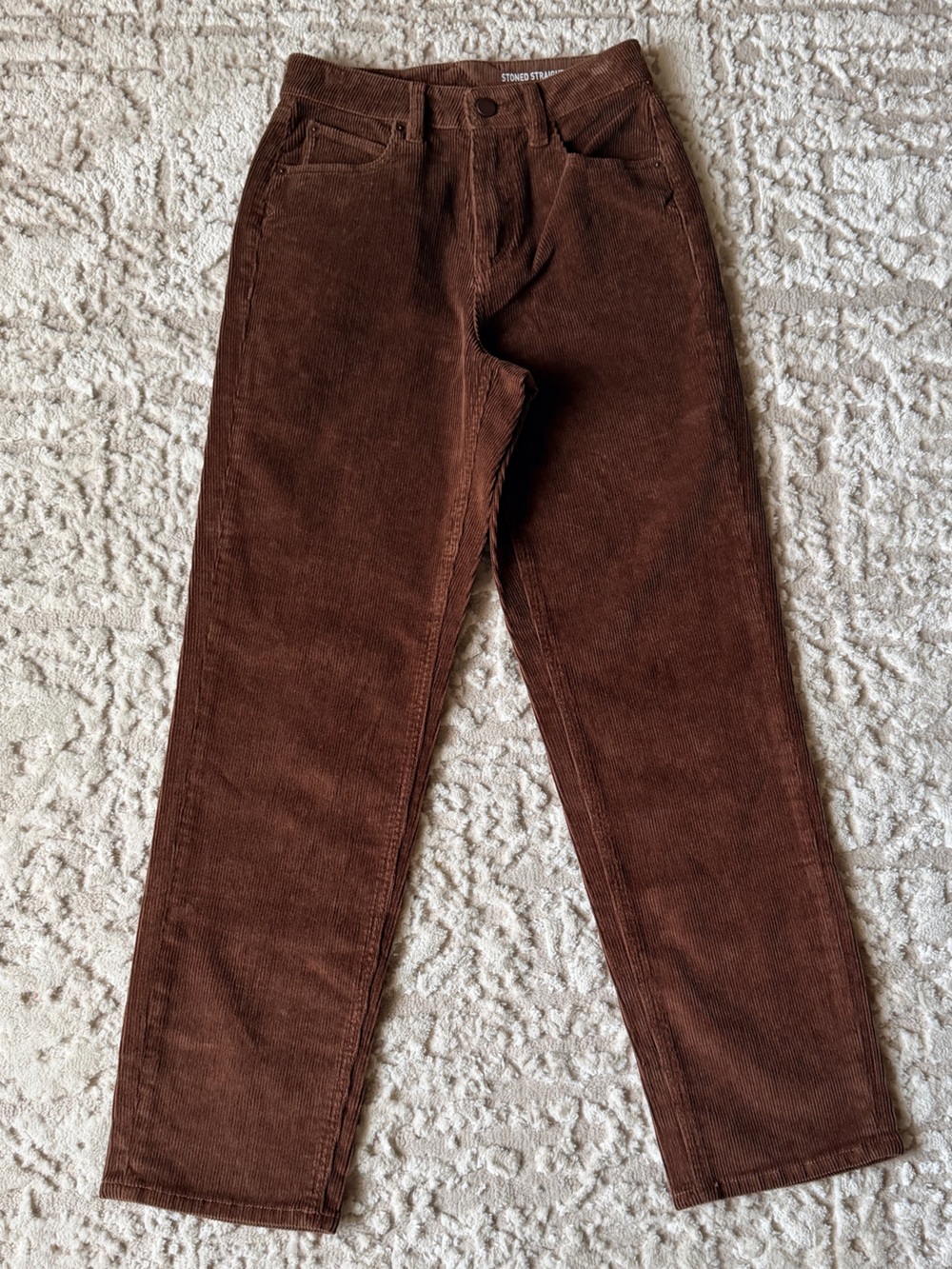 Volcom Women's Straight Leg Corduroy Jeans in Brown